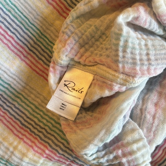 Rails Ellis Button-Down Shirt in Iris Stripe 100% Cotton size small - Picture 15 of 16